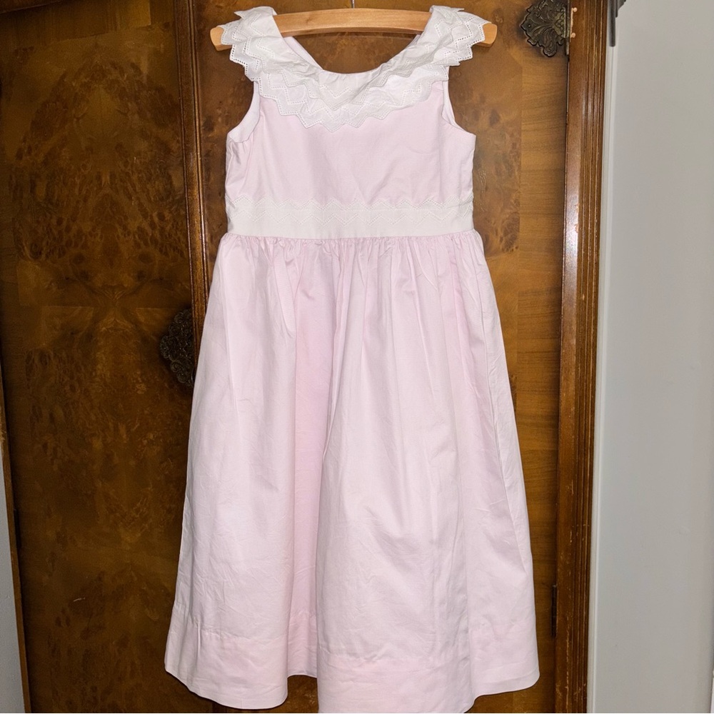 Bailey Boys Classics Pastel Pink Yoke Dress with White Swiss Trim size 5